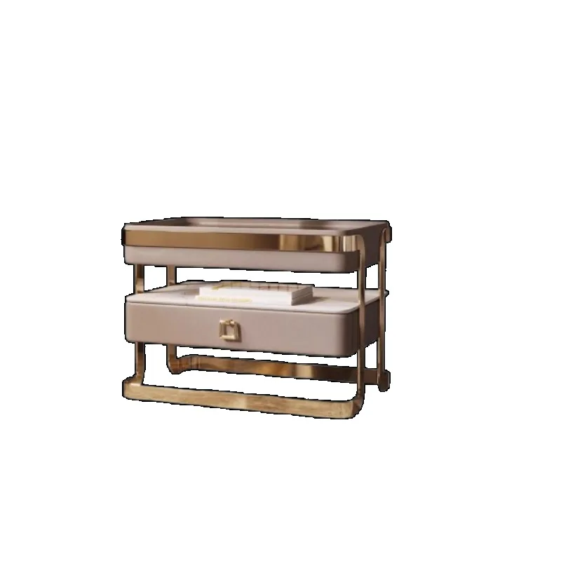 منضدة جمالية بسيطة حديثة بجانب السرير منضدة تخزين إسكندنافية أرضية فاخرة من Mesita De Noche Dormitorio أثاث منزلي #6