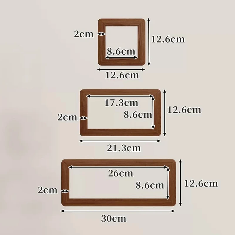 Solid Wood Switch Plate Frame Wall Protector Socket Decor Cover Hide Wall Imperfection Anti-dirty Decor Frame No Wall Damage