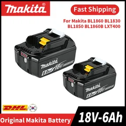 Makita 18v Battery Genuine Lithium ion Rechargeable Battery with LED 6Ah BL1860 BL1830 BL1850 BL1860B LXT400 for Makita Tools