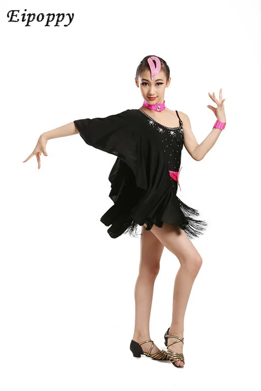 Dziewczęca seksowna sukienka do tańca latynoskiego dla dzieci sukienka do tańca towarzyskiego nowoczesna sukienka do tańca Tango/walca/chacha