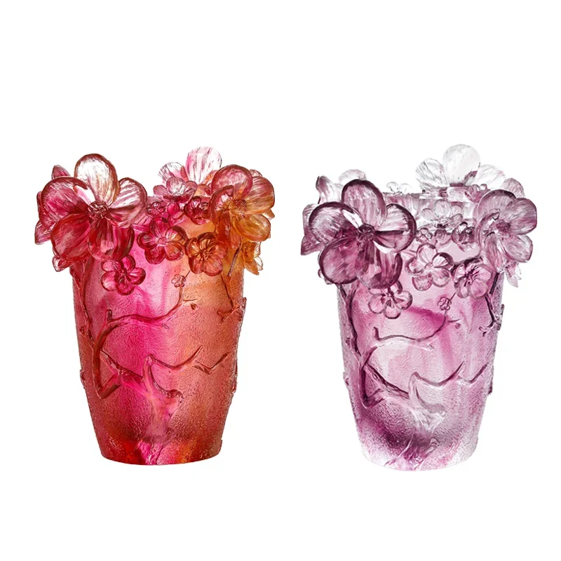 

High Definition Liquid Art Glass Vase Unique Modern Design Swirl Pattern Luxury Handmade Crystal Wedding Christmas New Year