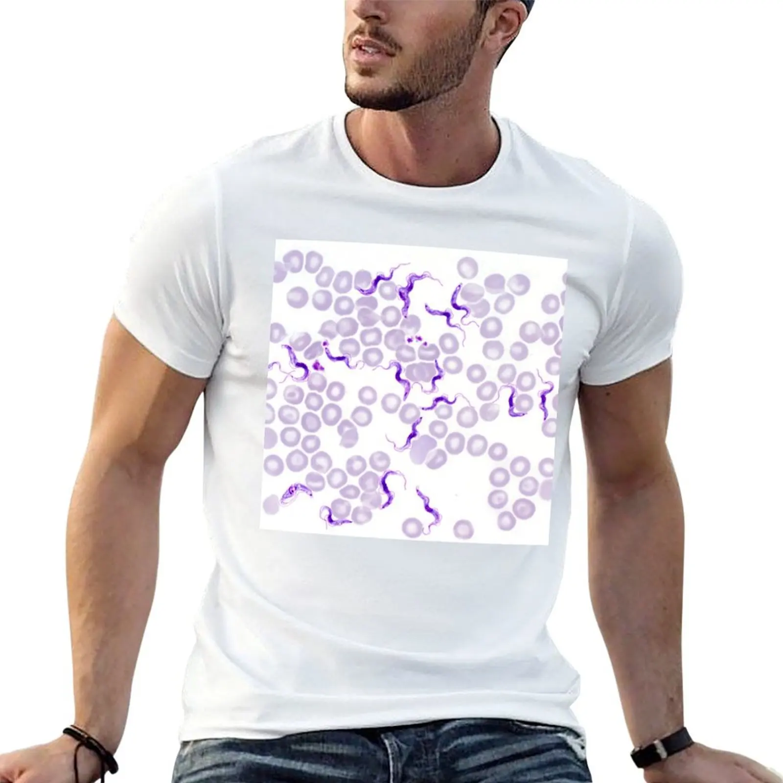 

fabric clothing cotton brucei T-Shirt percent for and t man cotton man 100 shirt Trypanosoma shirts goods t for