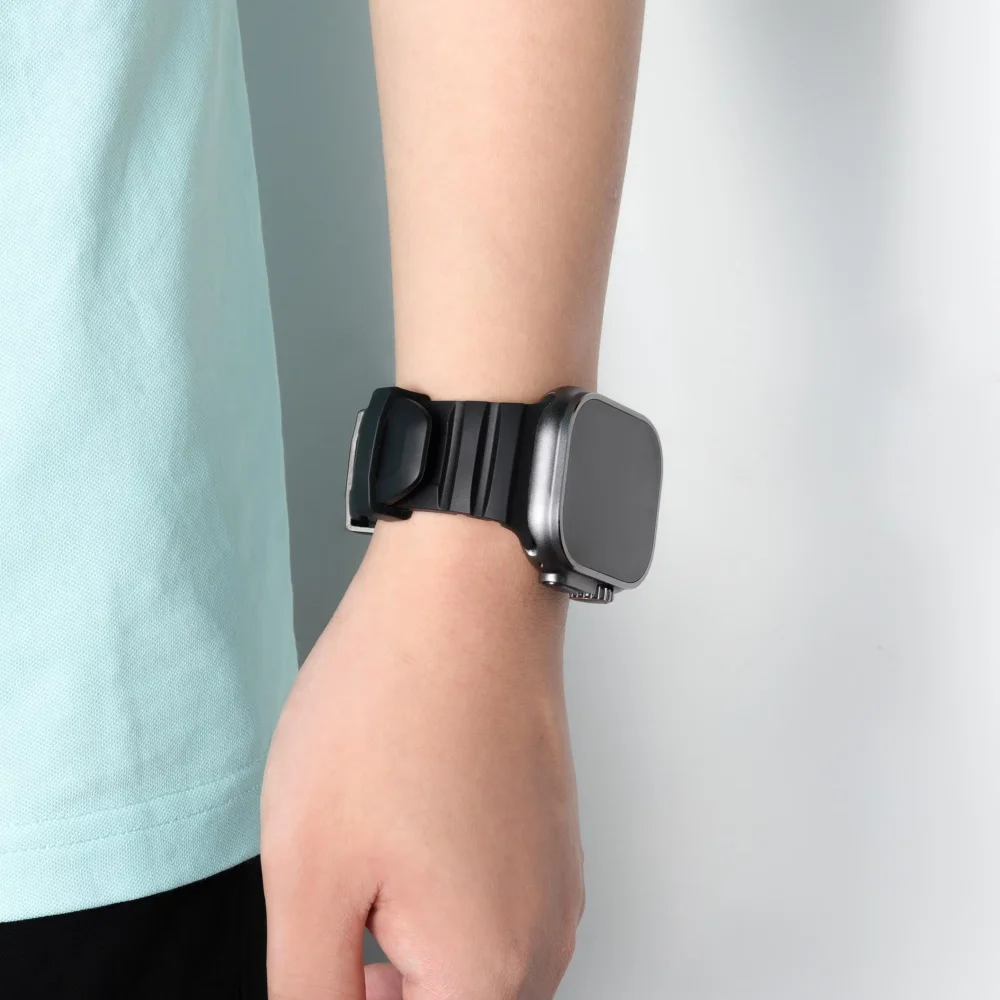 Apple Watch Ultra 2 49mm 44mm 45mm 46mm、iWatch Series 10 9 8 7 6 5 SE 4 3 2 1対応 シリコンストラップ/スポーツバンド