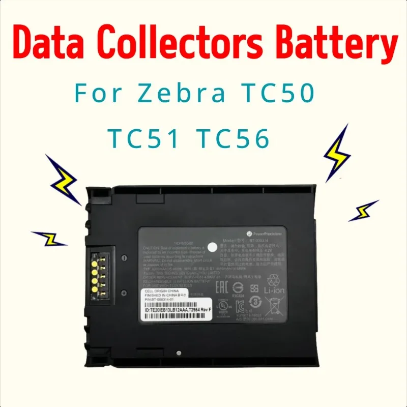 

3.6V 4050mAH BT-000314 for Zebra TC50 TC51 TC56 TC510 Data Collectors Battery