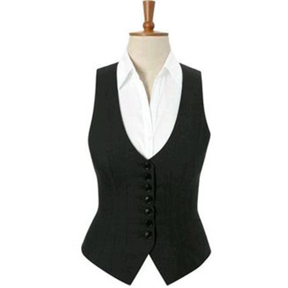 

Women Vest New Style Women's Vest Serge Elegant Casual Solid Color Single Breasted Korean Autumn 2023 Women's Sleeveless