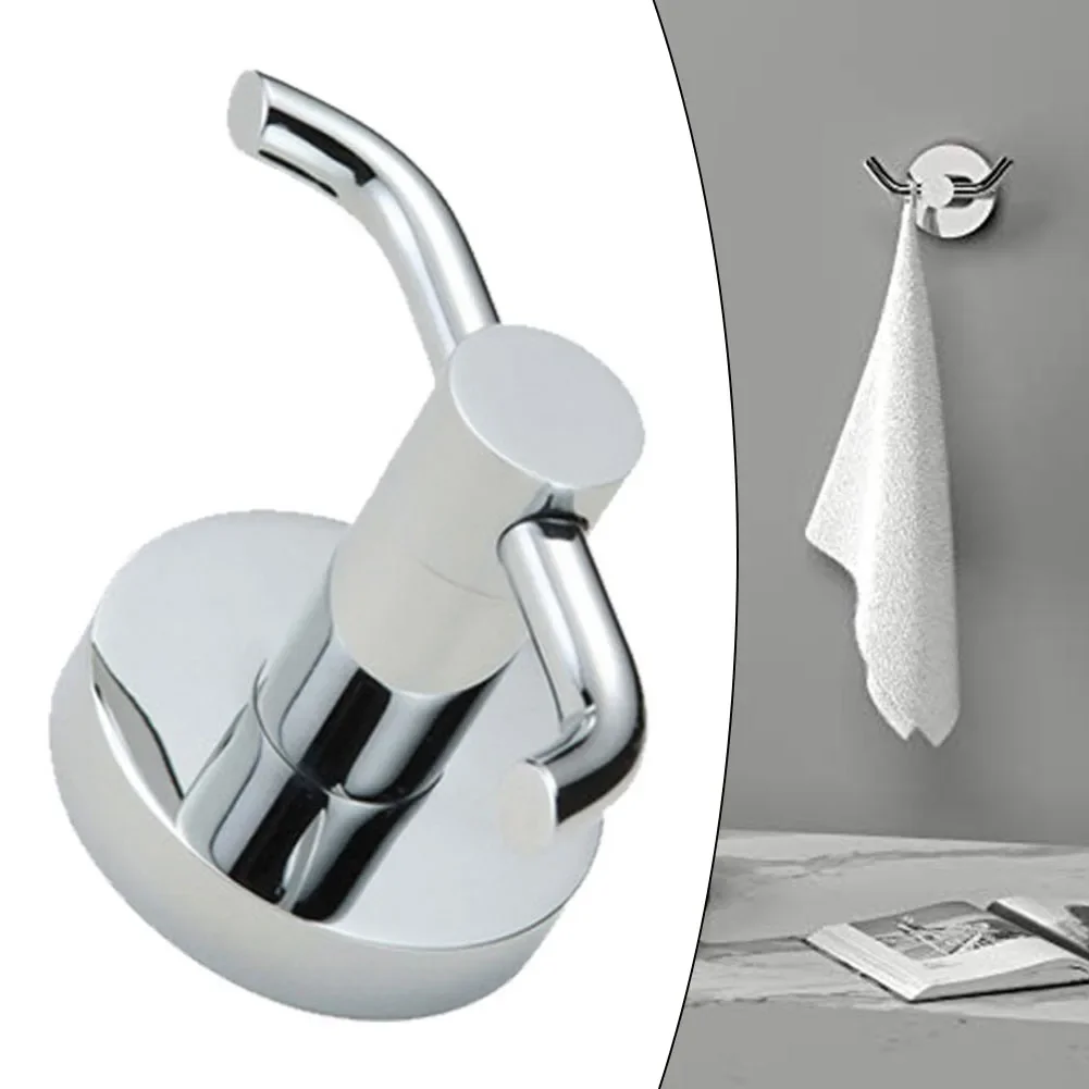 Stainless Steel Towel Holder Hooks Door Bathroom Robe Hat Clothes Door Hanger Wrench Several Screws Hardware Home Improvement