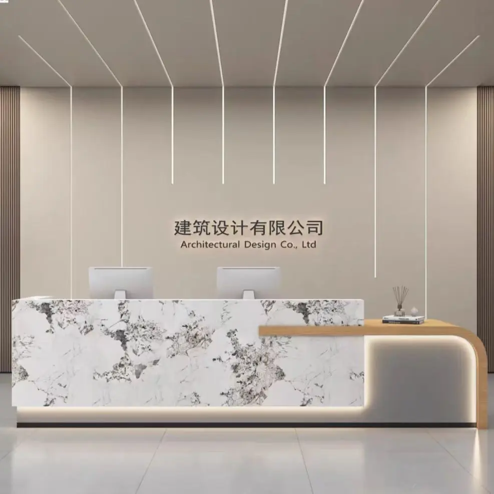 

#Contemporary fashion glossy reception desk for beauty salons, hotels and companies