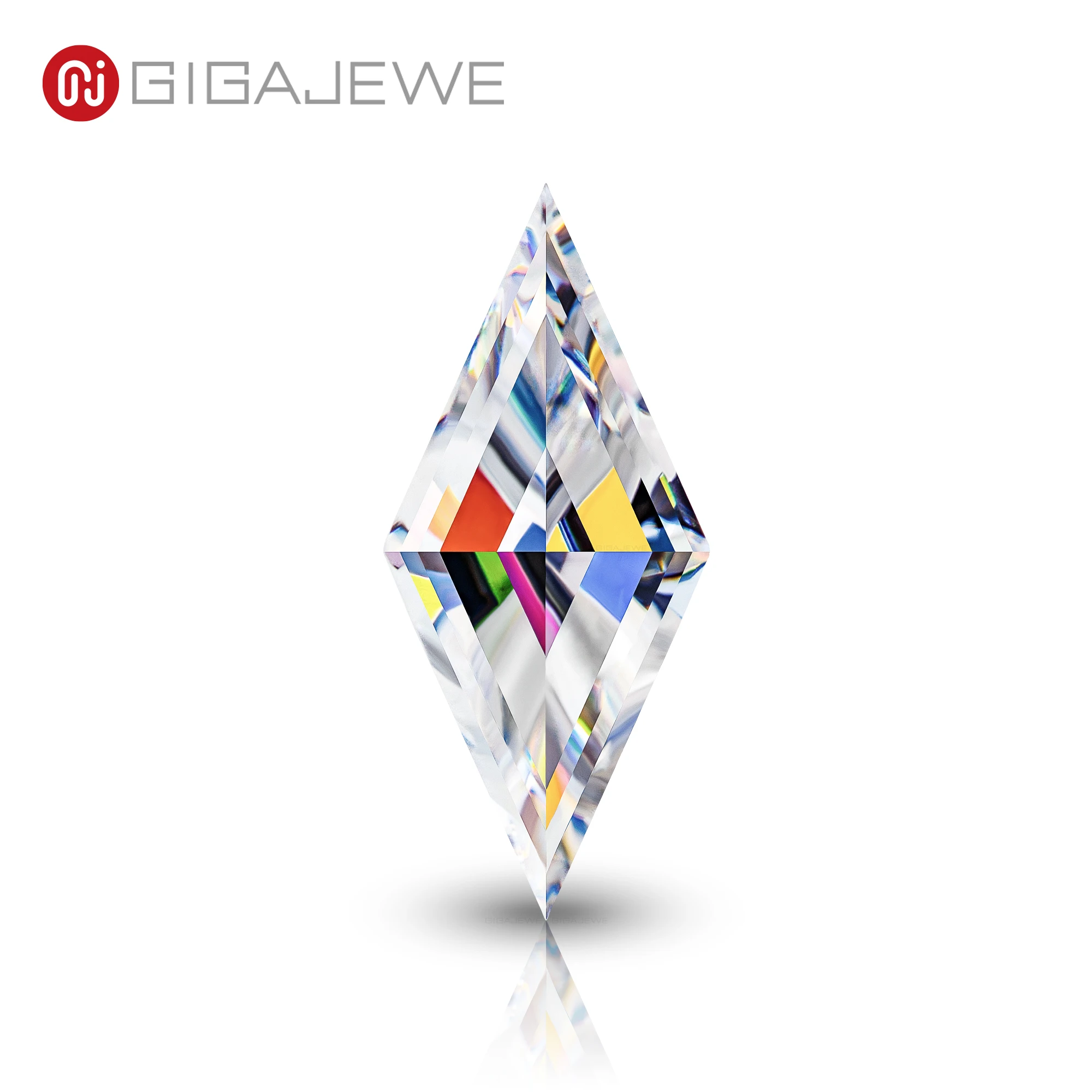 GIGAJEWE Moissanite Handmade Rhombus Cut White D Color VVS1 Premium Gems Loose Diamond Test Passed Gemstone For Jewelry Making