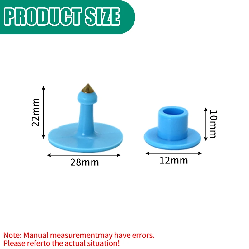 100 個ラウンド豚耳タグ径 28 ミリメートルプラスチックイヤリング農場家畜マーキング羊ウサギ動物識別カード 001-100