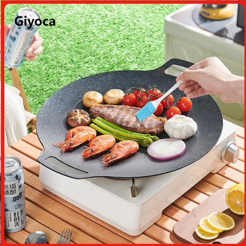 Giyoca غير عصا طبق الشواء الكورية الطبية الحجر مقلاة خبز التورمالين شواء تيبانياكي موقد غاز التخييم شواية باربيكيو #4