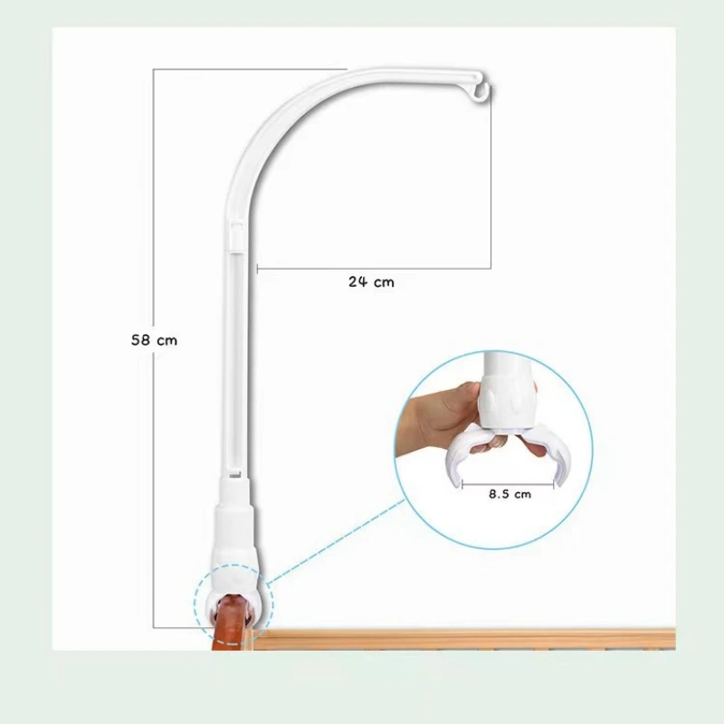 Caja de música giratoria de grano de madera para bebé, cuna móvil, movimiento de cama, campana Musical móvil para recién nacido, soporte de cuna, soporte de brazo, sonajero, 35 canciones