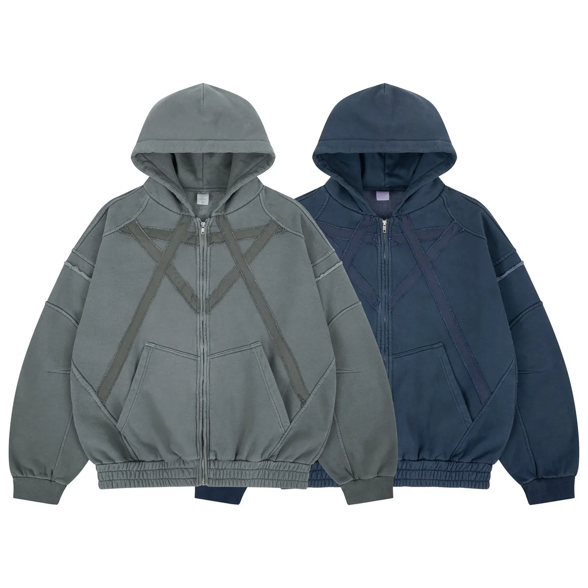 

Лоскутная толстовка на молнии, высококачественный кардиган унисекс из плотной ткани, пальто