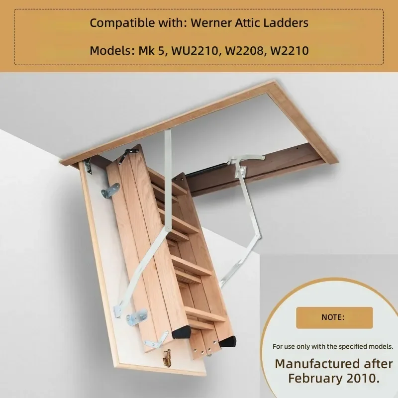 Loft Ladder Hinge Arm Compatible with Werner Mk5 WU2210 W2208 W2210 Replacement Parts Durable Attic Stair Hardware Accessory