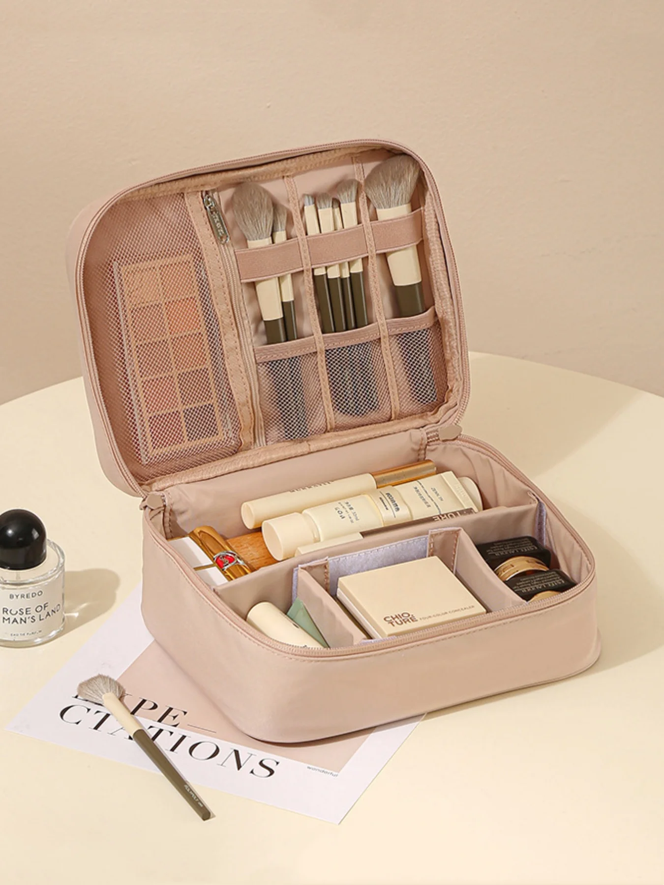 Verdicktes Oxford-Stoffmaterial, ein- oder doppellagig, Unisex, modische Toilettenartikel und Make-up-Tasche, geeignet für Reisen, Urlaub, Geschäftsreisen, tägliche Ausflüge, praktische und