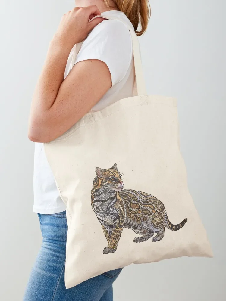 

Ocelot Tote Bag cute pouch bag Eco bag Customizable tote Big