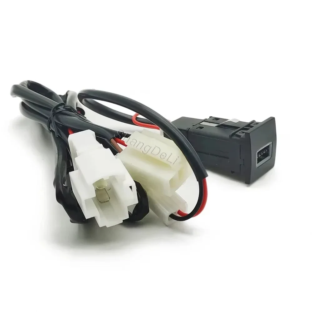 12V/24V Red LED Light Car USB QC3.0 Charger Socket Interface With Cable For VW Golf 5 Golf 6 Car Accessories view 4