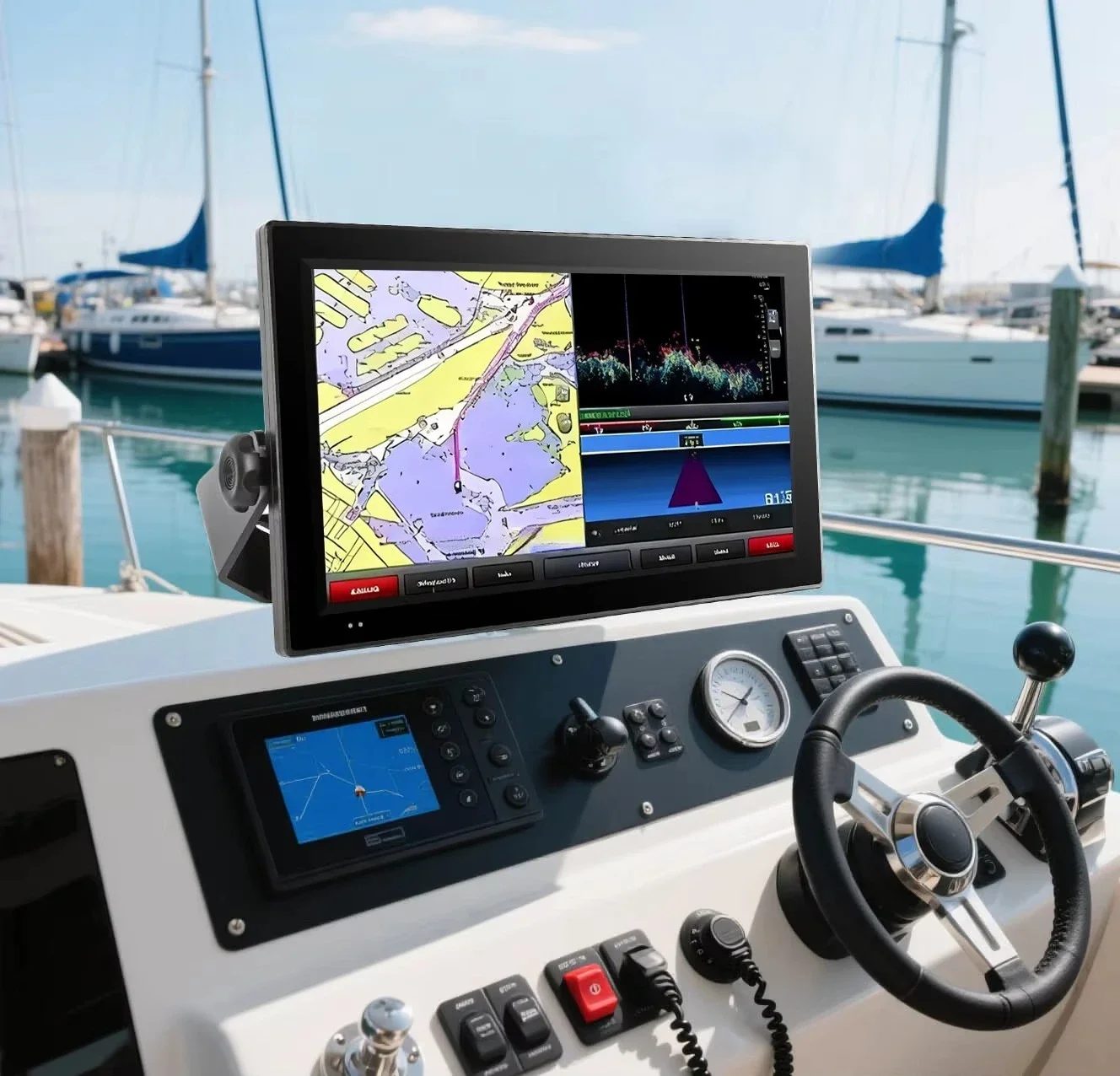

High Brightness Outdoor IP67 Waterproof Industrial Touch Screen Monitor Marine Display for Fishing Boat for Outdoor Industrial
