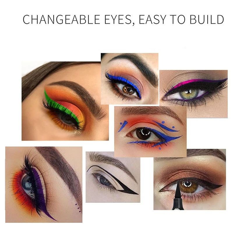 2 in 1 Eyeliner Stempel doppel endiger flüssiger Eyeliner Bleistift wasserdichter Stempel Siegels tift schnell trocknender Dreieck Siegel Eyeliner