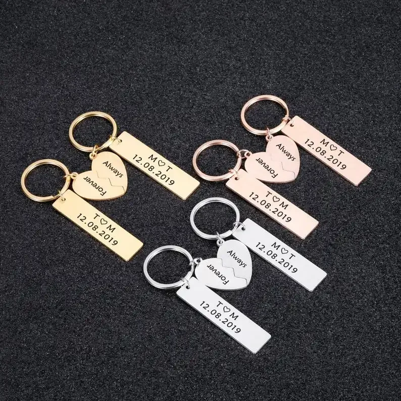 Custom Date Save Key Chain, Significant Date Marker, Custom Anniversary Gift for Girlfriend Boyfriend Husband Wife Couple Annive