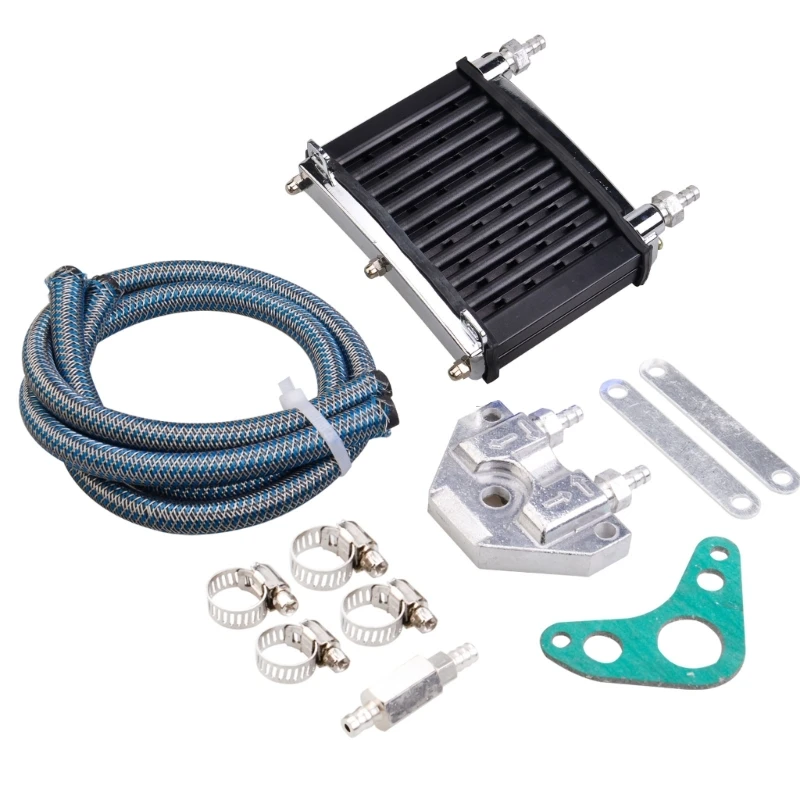 Oil Cooler Cooling Radiator Compatible for 50CC 70CC 90CC 110CC Horizontal Engine Dirt Bike Motorcycles Heat Dissipation