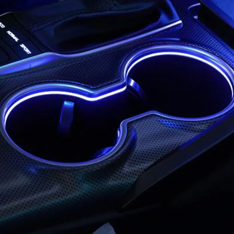 Storage Box Frame Decoration Accessories 64 Colors LED Lamp Water Cup Holder Ambient Light For Toyota Camry 2018-2021