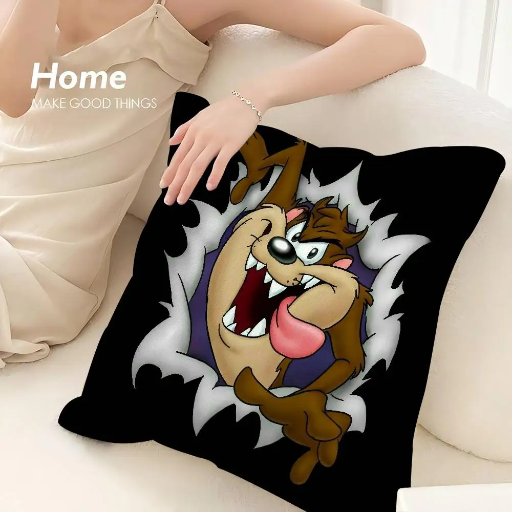 T-تاسمانيا الشيطان كيس وسادة أريكة ديكور المنزل على الوجهين طباعة أفخم ساحة رمي وسادة تغطي غطاء وسادة ديكور
