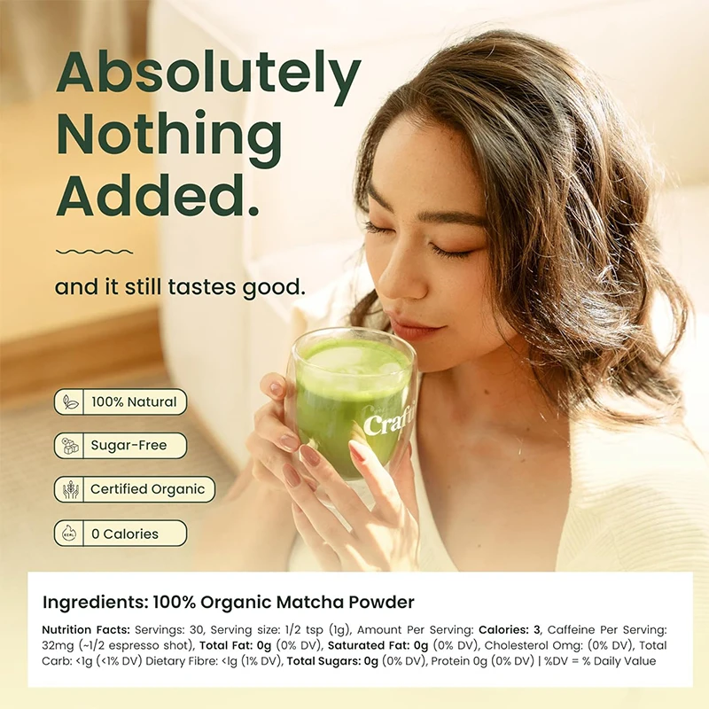 Matcha Powder, Natural Energy Booster & Mental Focus Enhancer | First Harvest Alpine Green Tea for Calmness, Metabolism & Detox - view 4
