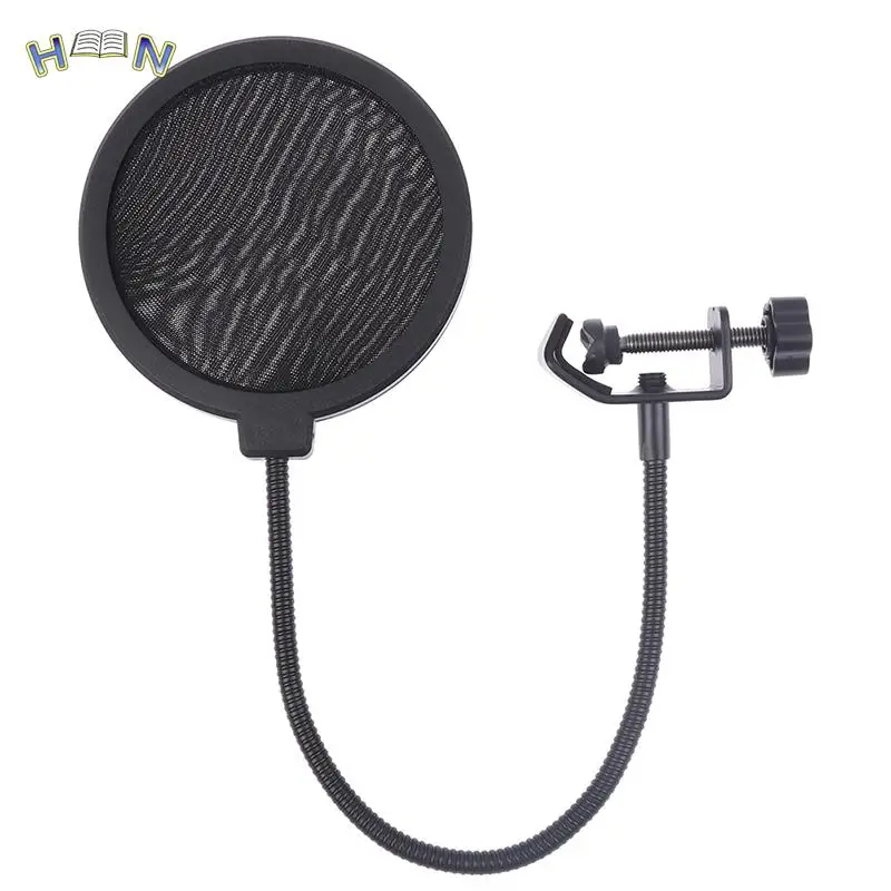 New Double Layer Studio Microphone Flexible Wind Screen Sound Filter For Broadcast Karaoke Youtube Podcast Recording Accessories