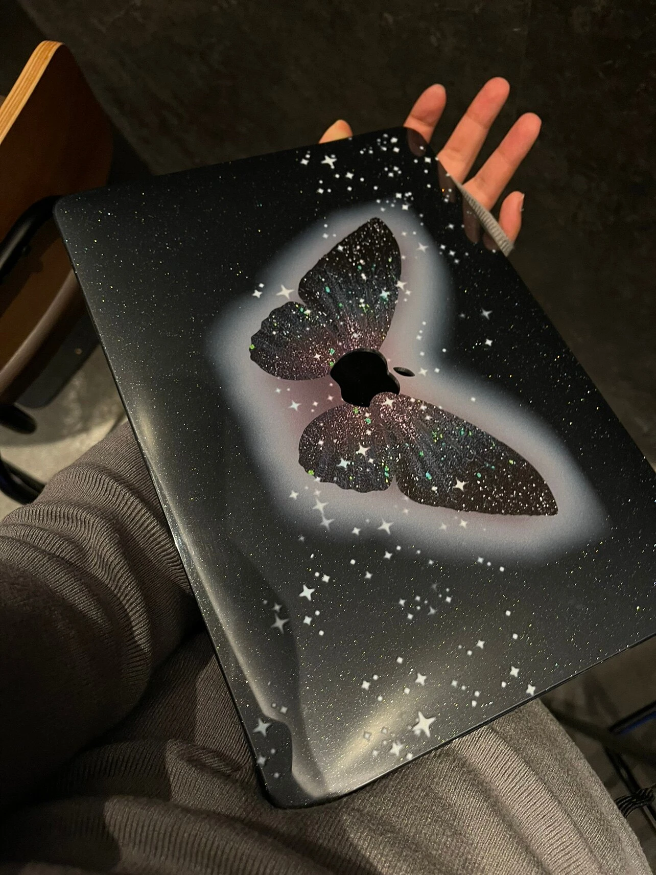 Black Butterfly Shining Laptop Cover For Macbook Air 13 15inch NEO A3404 M5 M4 A3113 A3241 A2941 A2337 Pro 14 16 M3 M2 M1 Cover