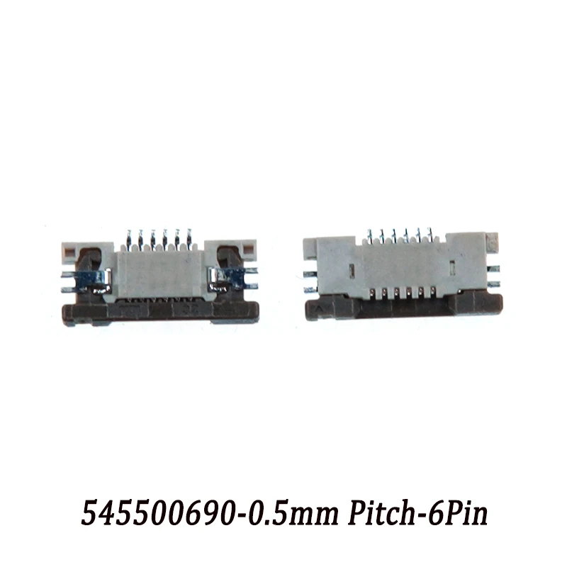 Molex 545500690 0.5mm Pitch 6Pin Right Angle ZIF FPC Connector SMD FFC Flat Cable Connector, Original in stock