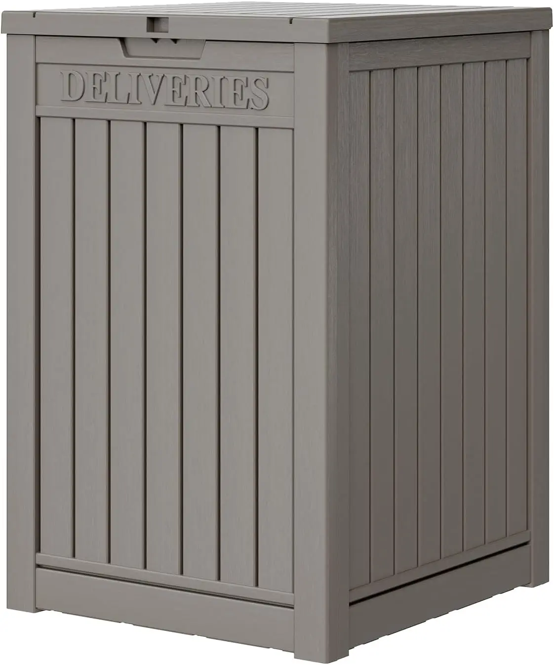 48 Gallon Package Delivery Box for Outside with Lockable Lid, Large Double Wall Resin Storage for Porch