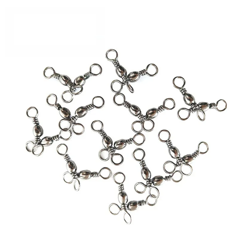 Conector de pesca barril giratório aço carbono mar ganchos conector para pesca marítima luer conector acessórios