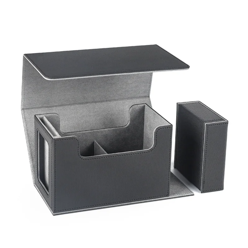 

Коробка для колоды карт SS с витриной, чехол для колоды карт с лотком для игральных костей, коробка для хранения карт, 35-контактный магнитный держатель для карт