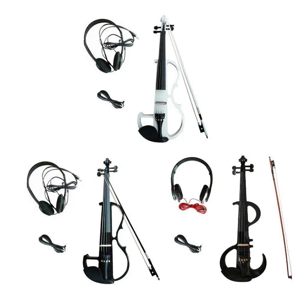 

Electric Violin Acoustic Fiddle with Ebony Fittings with Hard Solid Wood for Stage Show Beginner Violin Lover Performance