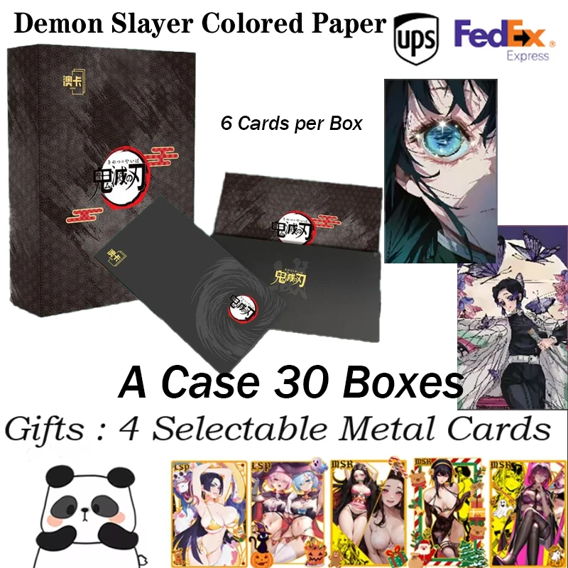 AOKA Demon Slayer Colored Paper Collection Card Hobby Anime Game Rare Card CCG Nezuko Doujin Booster Box Kids Toy Gift