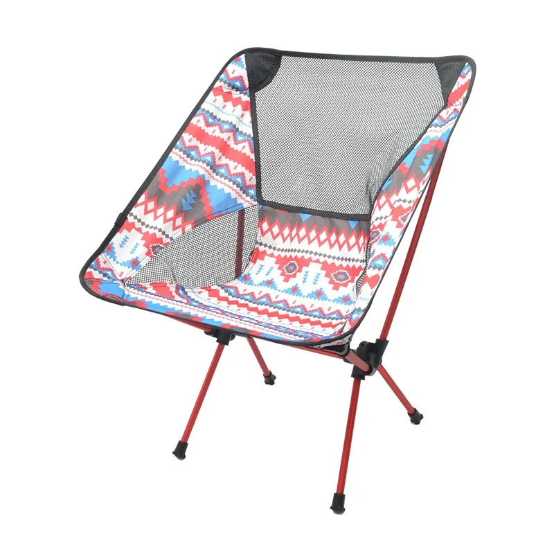 For Outdoor Aluminum Alloy Folding Chair Ultra-light Portable Space Chair Moon Beach Leisure Camping Barbecue Table
