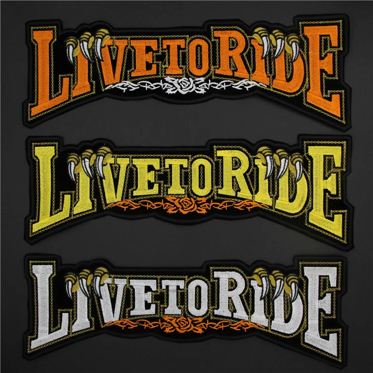 S/L روك الشرير الملابس التصحيح النسر باو التطريز الحديد على بقع للملابس السائق دراجة نارية يزين شارة شريط ملصق #2