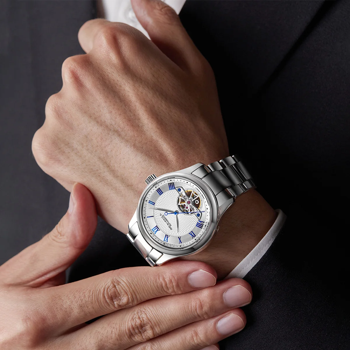 Seagull Flywheel Men's Watches 39mm Mechanical Watches 50 Metre Waterproof Automatic Watch Business Watch 1090 Montre Homme
