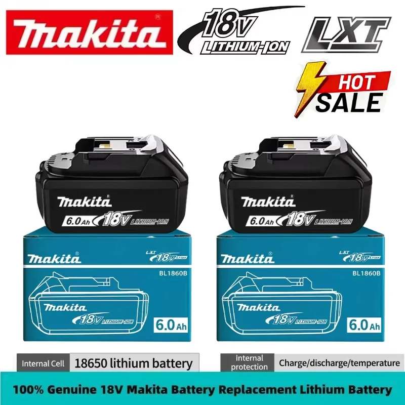 

100% оригинальный аккумулятор Makita, 18В 6.0Ач, замена для Makita DDF487 L1840B L1850B L1860B, аккумулятор для электроинструмента.