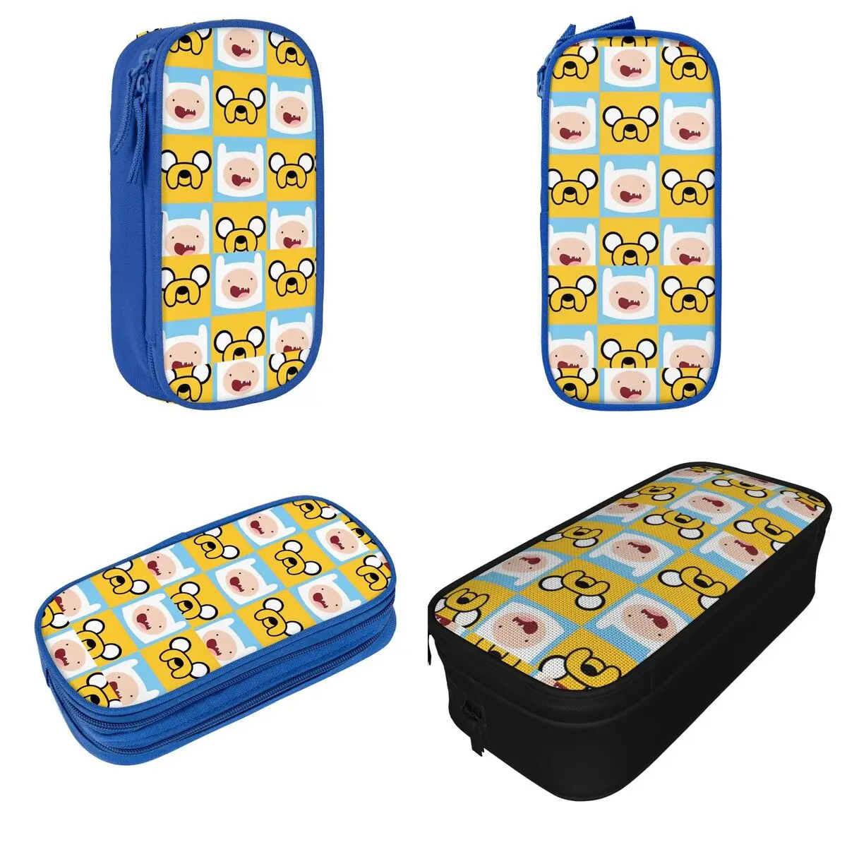 Fun Adventures Times Cartoon Pencil Case Jake Pencilcases Pen Holder for Student Large Storage Bag School Cosmetic Stationery