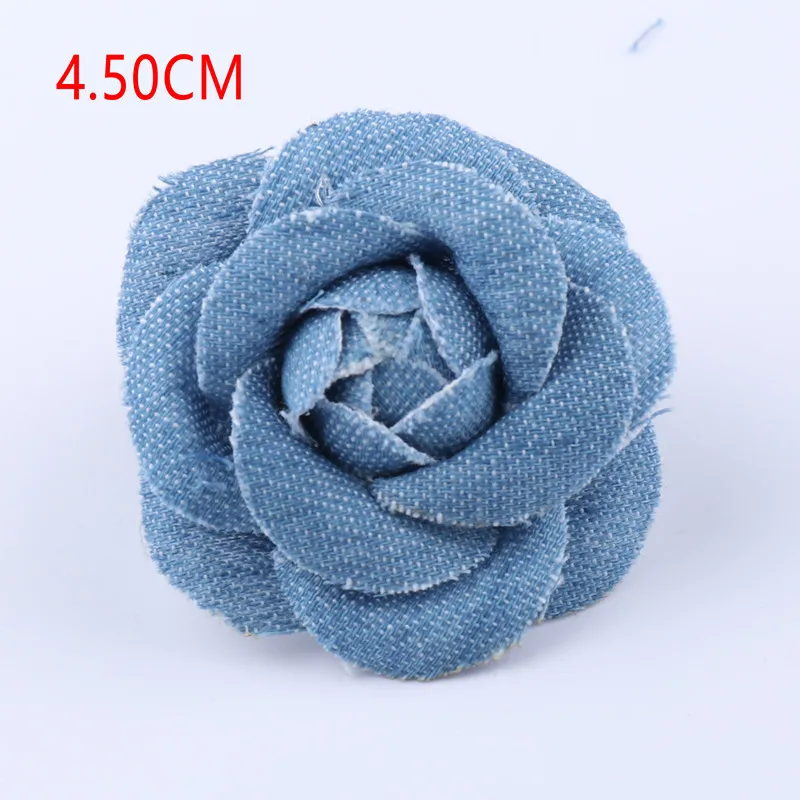 10 teile/los Denim künstliche handgemachte Blumen Jeans rock Jeans Kleidung Dekoration DIY Accessoires – Detail 10