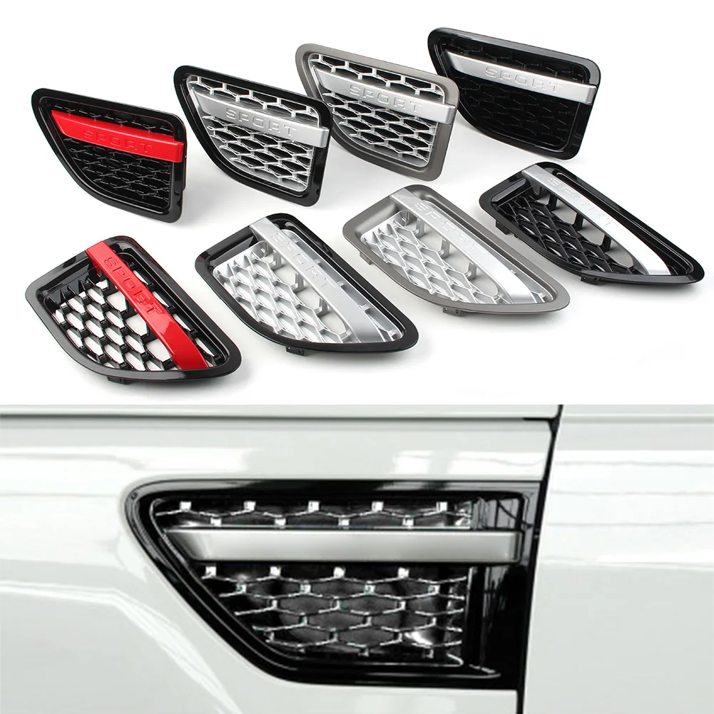 

2x Auto Front Side Fender Air Vent Grille For Land Rover L320 Range Rover Sport 2005 2006 2007 2008 2009 ABS Car Styling Grill