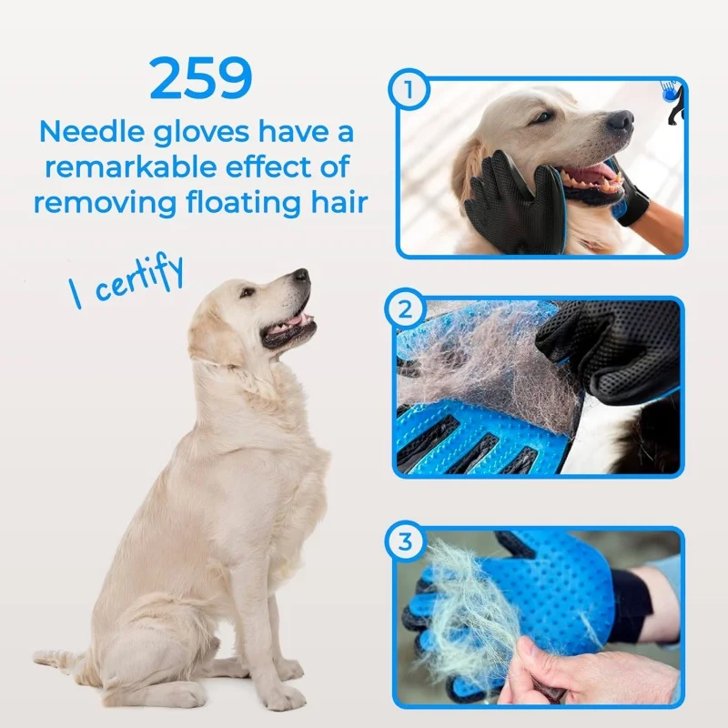 Pet Massage Bath Gloves Grooming Cleaning Supplies Pet Five Finger Hair Removal Jerking Cat Gloves