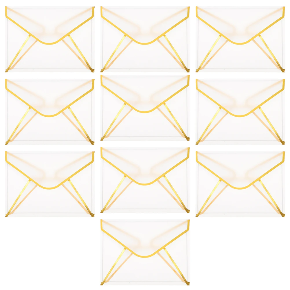 10 Pcs Vintage Envelope Decorative Envelopes Luxury Clear Wedding Translucent Letter Transparent Paper Office Invitation