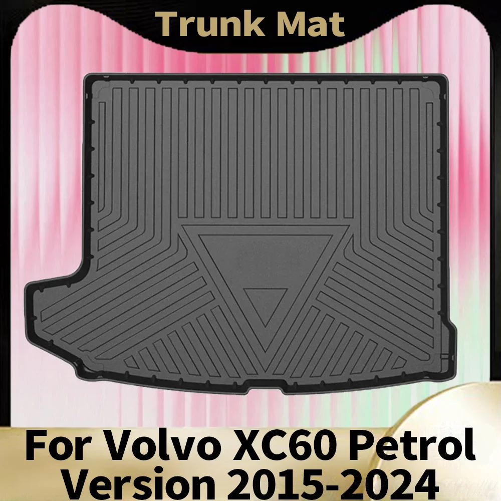 

Для Volvo XC60 2015-2024 бензиновый автомобильный грузовой вкладыш TPE Нескользящие коврики для багажника Водонепроницаемый лоток для багажника Аксессуары для ковров багажника