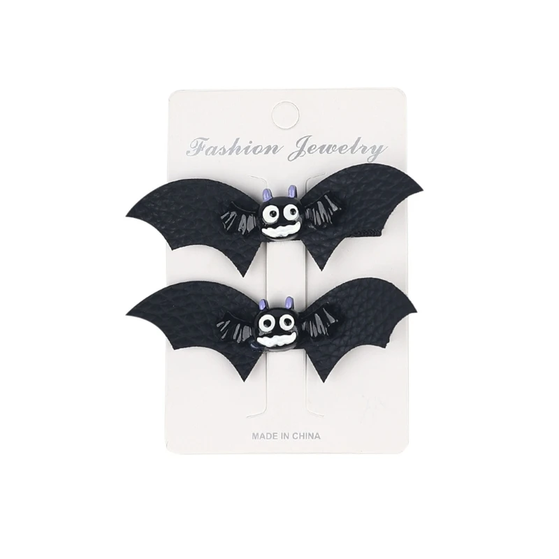 

2Pcs Halloween Children Hair Pins Bats Funny Decoration Hairpins Halloween Girl Dress Up Stereo Decorations Hair Clips G99C