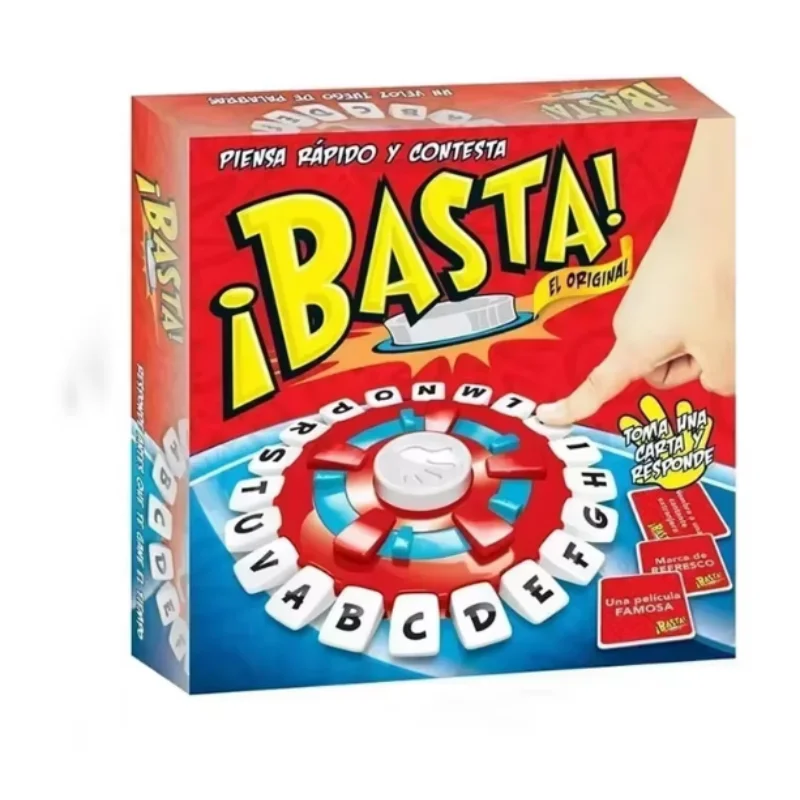 New Basta Spanish Tapple Word Game - English Tapple Games Version Quick Thinking Letter Pressing Board Game-