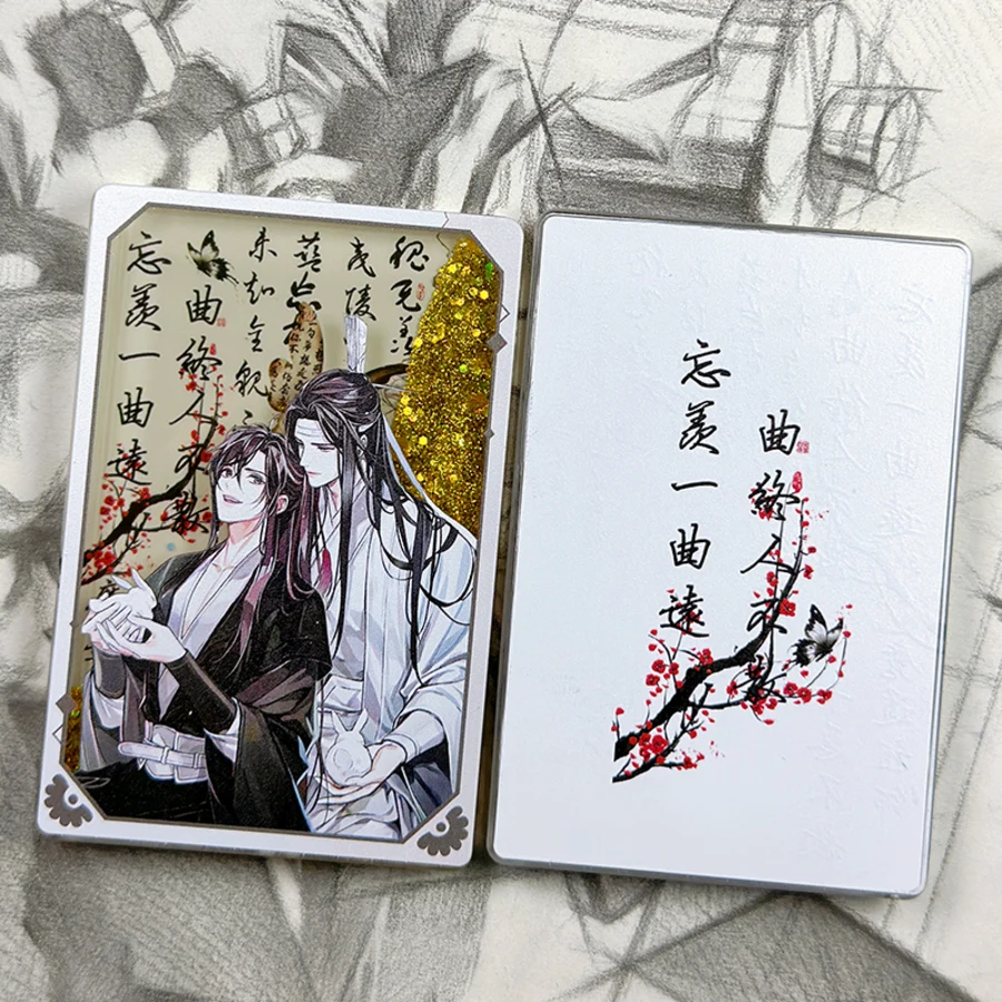 Anime Grandmaster of Demonic Cultivation WeiWuXian LanWangJi Cosplay quicksand standing sign Ornaments gift