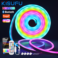USB RGBIC Neon LED Strip TUYA WIFI Bluetooth App Remote Control 2M 3M 5M Waterproof Flexible RGBIC Neon Lamp DIY Neon Lighting