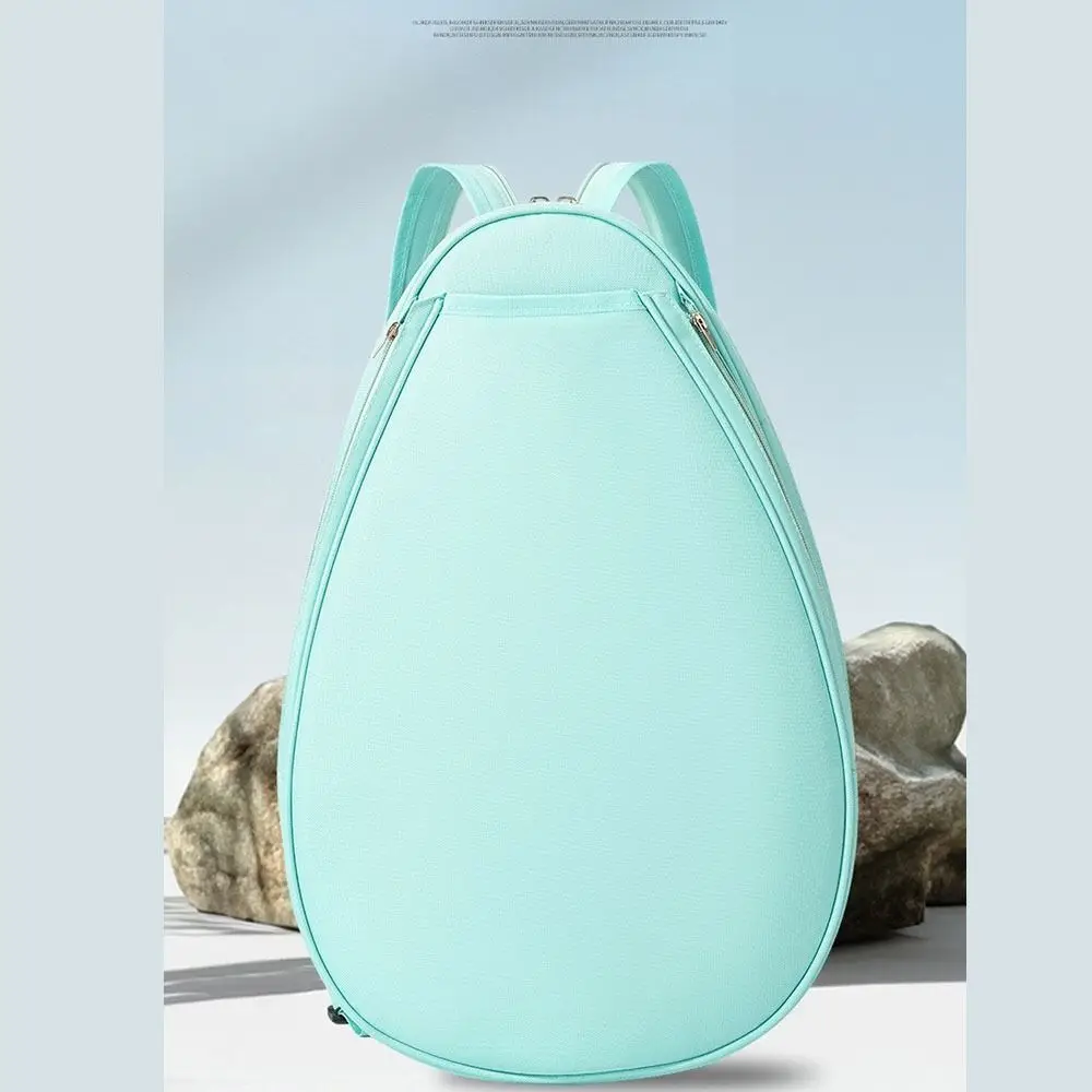 Large Capacity Tennis Backpack Waterproof Lightweight Pickleball Backpack Zipper Closure Solid Color Racquet Bag Travel